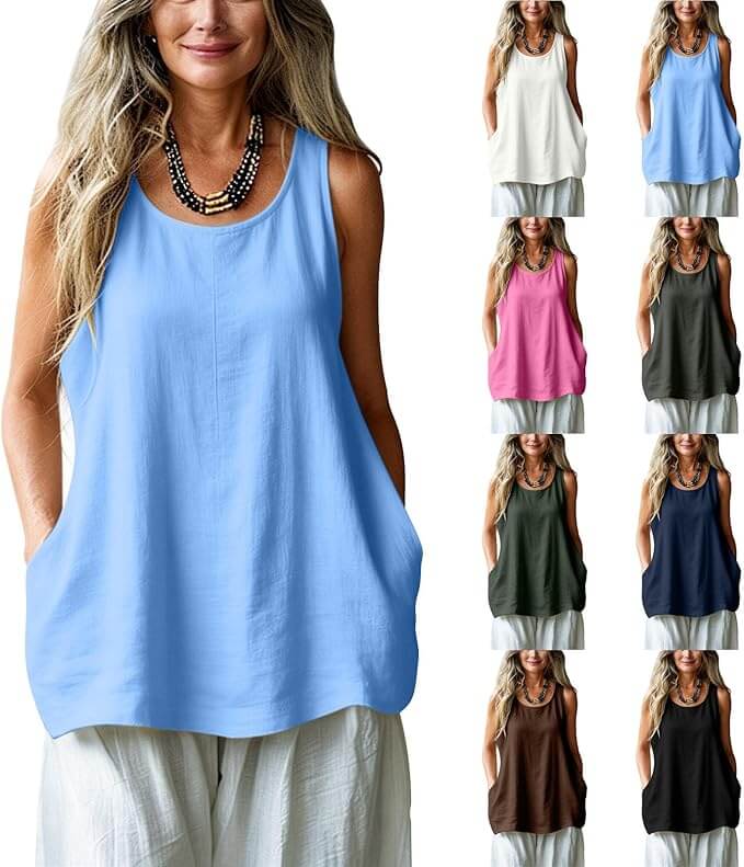 Weites Damen Tank Top – 65% Rabatt