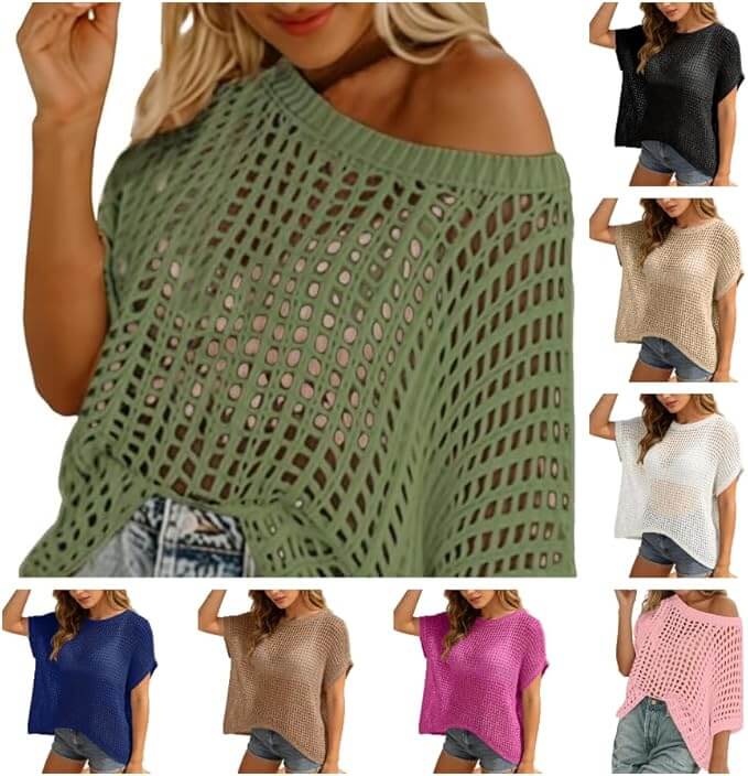 Lässiger Häkelpullover für Damen – 50% Rabatt