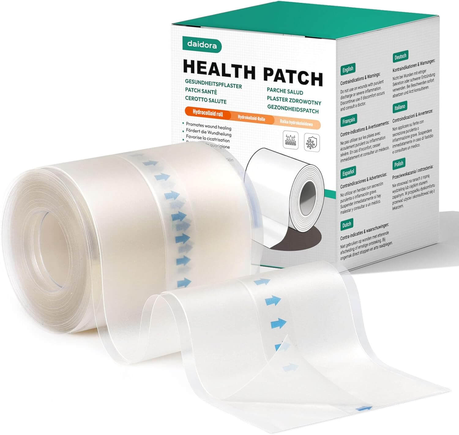 Hydrokolloid Pickel Patch Rolle 5×300 cm – 60% Rabatt