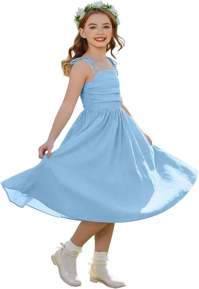 Sommerliches Mädchen Kleid in verschiedenen Farben – 70% Rabatt