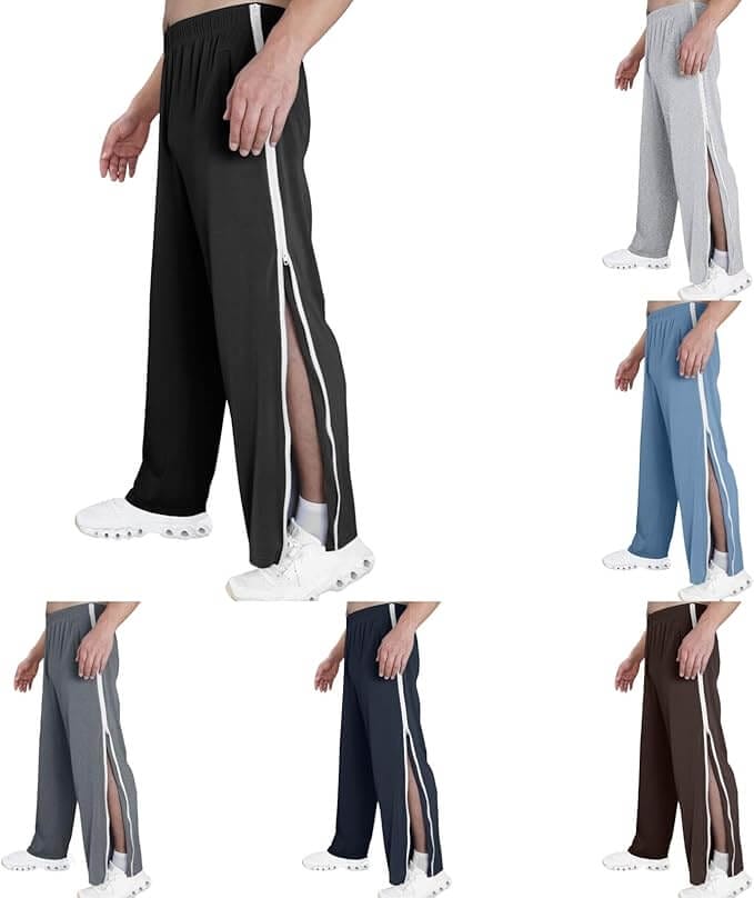 Unisex Freizeithose mit seitlichem Reißverschluss – 50% Rabatt