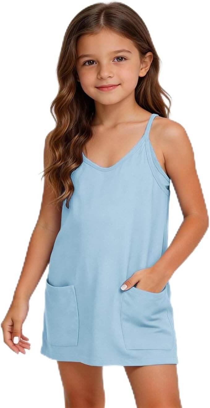 Mädchenkleid mit Taschen – 70% Rabatt
