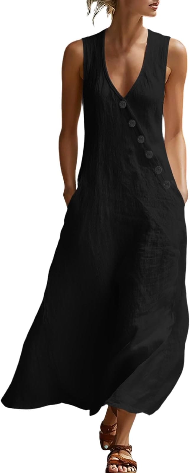 Basic Damen Maxikleid – 75% Rabatt