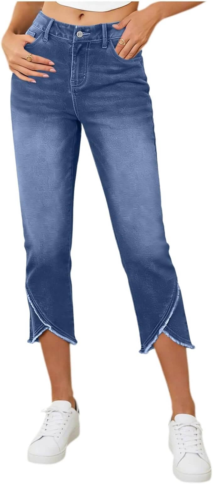 3/4 Wide Leg Damen Jeans – 70% Rabatt