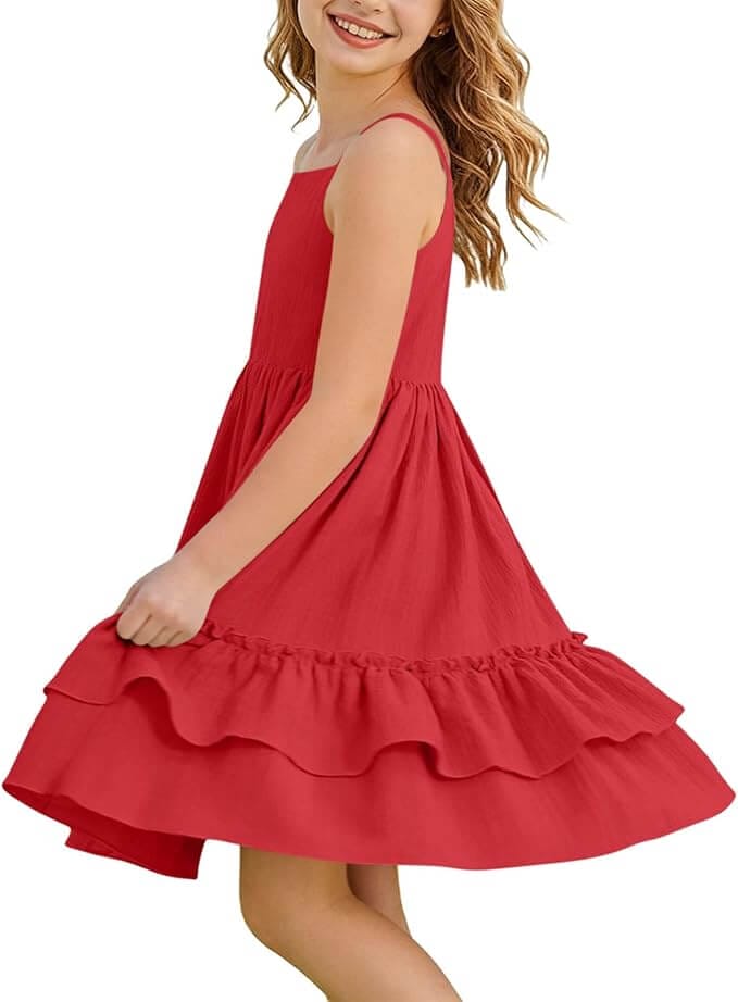 Sommerliches Mädchen Kleid in verschiedenen Farben – 70% Rabatt