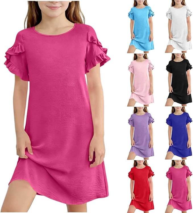 Niedliches Mädchen Kleid in verschiedenen Farben – 70% Rabatt