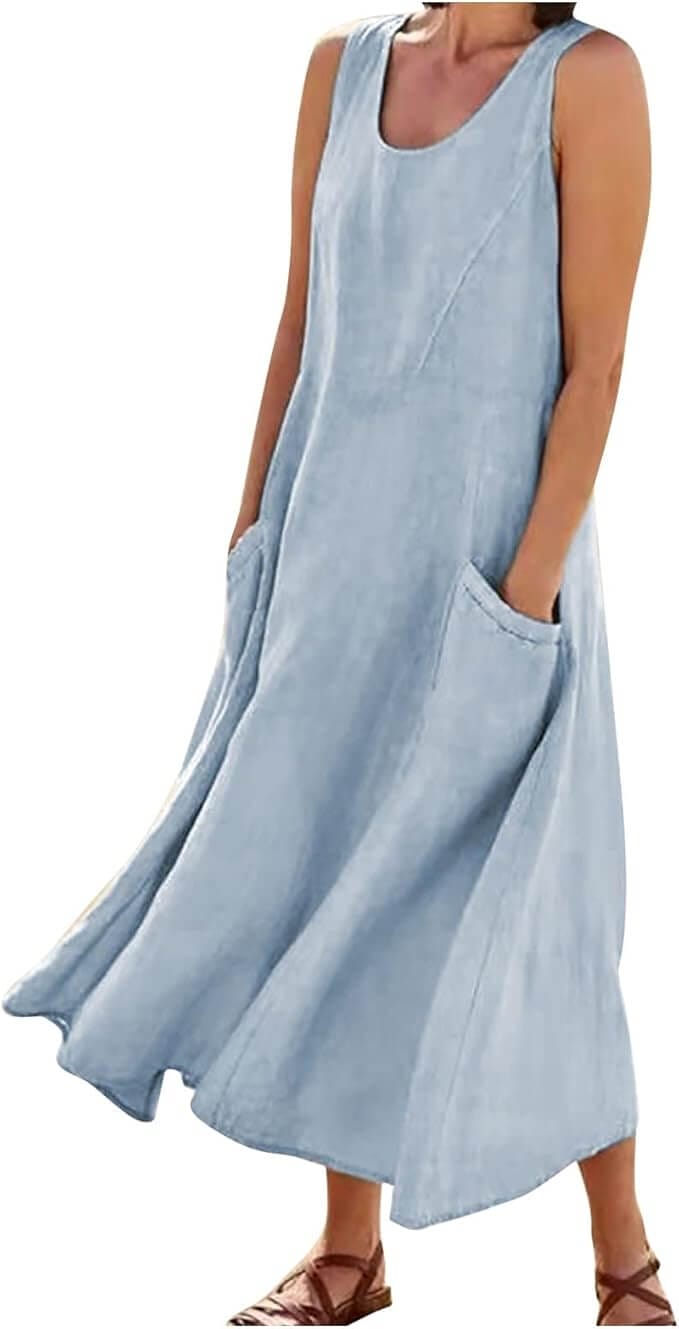 Sommerliches Maxikleid in A-Linie – 30% Rabatt