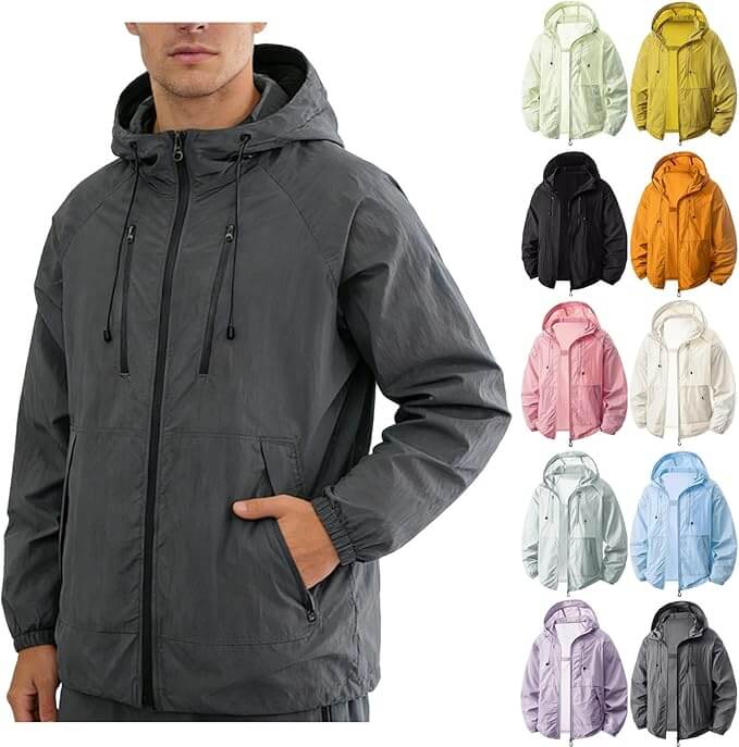 Herren UPF 50+ Laufjacke – 70% Rabatt