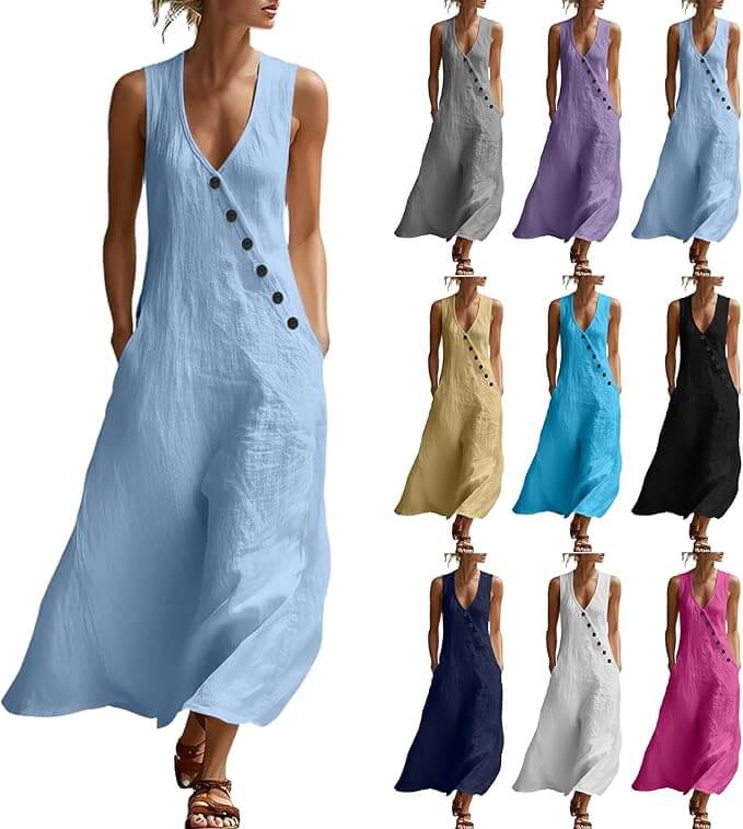 Sommerkleid im klassischen Design – 75% Rabatt