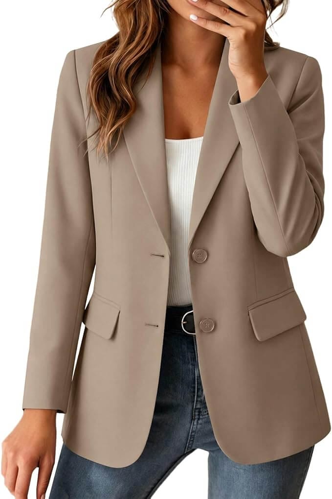 Eleganter Damen Blazer mit Knopf – 70% Rabatt