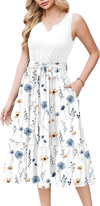 Damen Sommer-Midikleid – 54% Rabatt