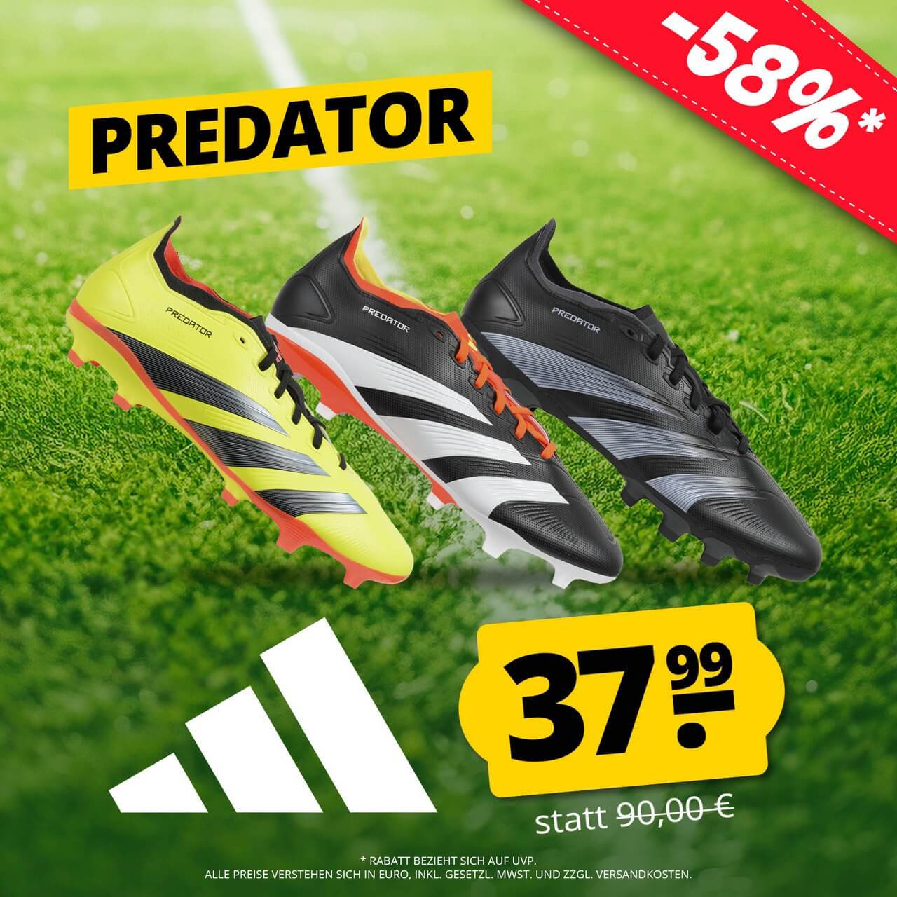 Mega-Deal: adidas PREDATOR Fußballschuhe – nur 37,99 €