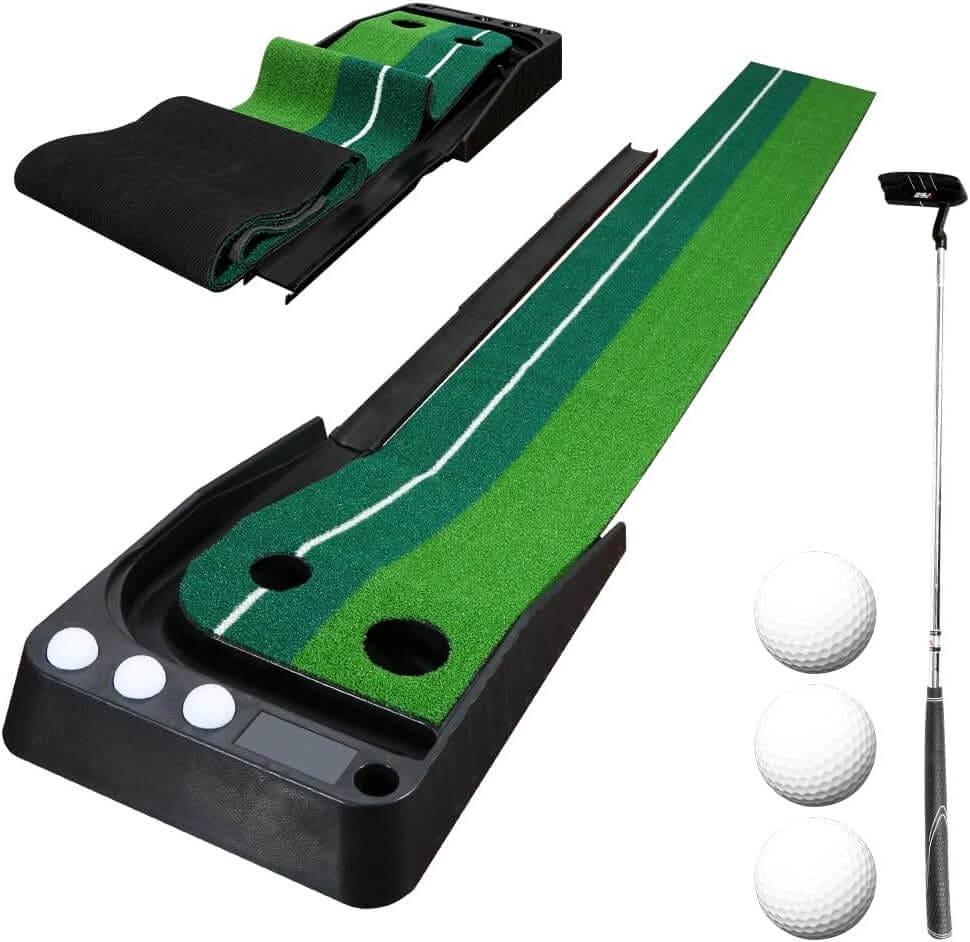 Golf-Puttingmatte mit automatischem Ballrücklauf – 30% Rabatt